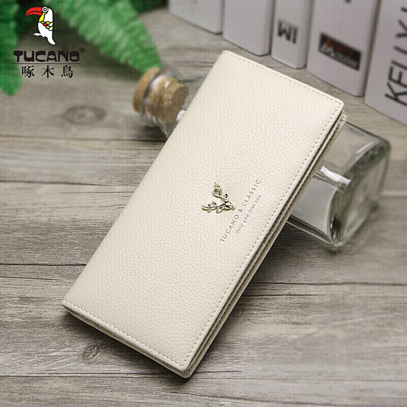 Woodpecker (TUCANO) wallet women's first-layer cowhide women's long wallet women's multi-card slot wallet New Year's Day birthday gift for girlfriend