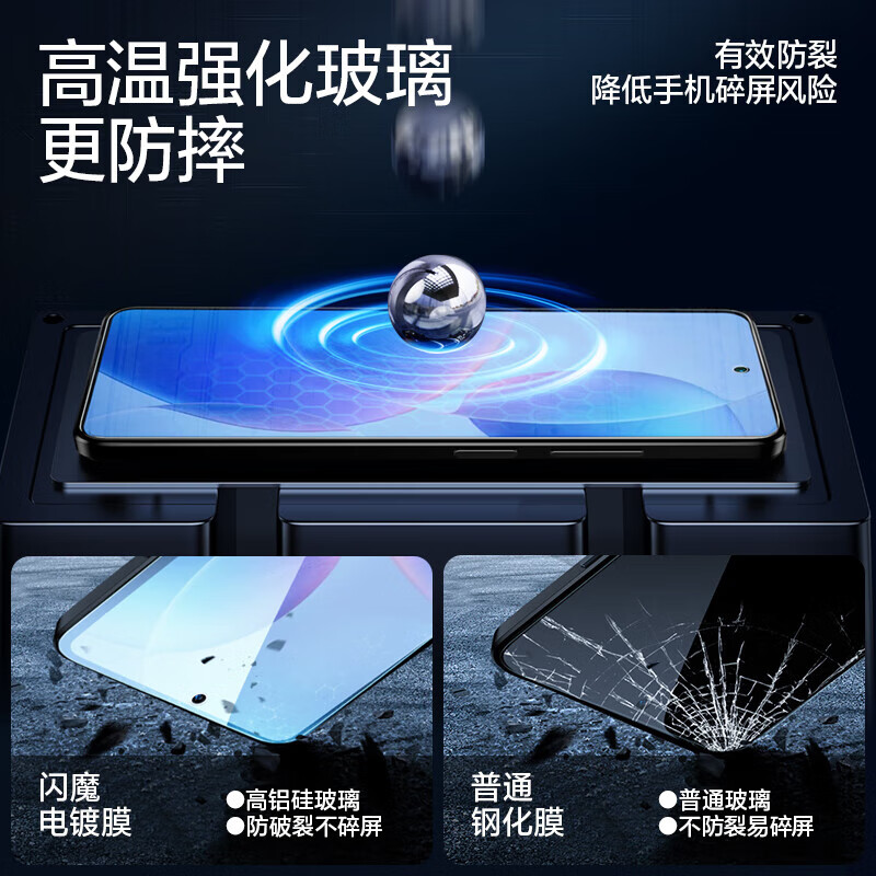 Flash Magic is suitable for Redmi K70/70pro/k70e/Supreme Edition tempered film mobile phone film Redmi Champion Edition full screen anti-peep HD explosion-proof anti-fingerprint anti-fall anti-blue light second patch 2 pieces in a pack ultra-clear and strong anti-fingerprint enhanced version丨slide down for optional models Redmi K70/K70pro
