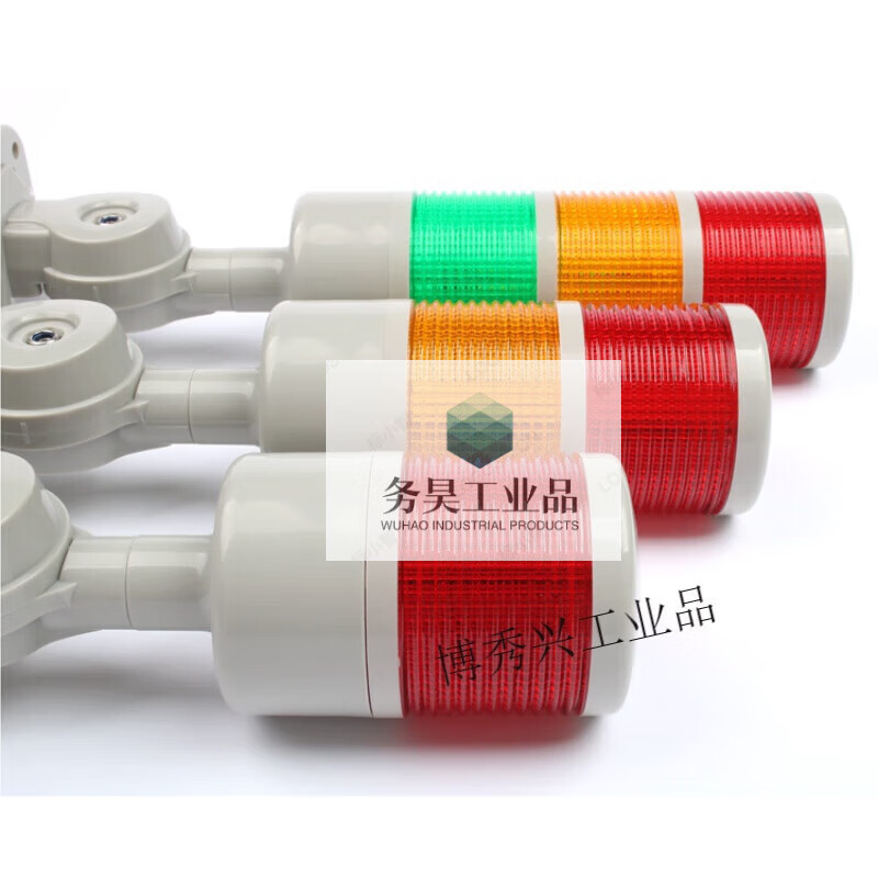 Yue Changsheng multi-layer warning light LED waterproof signal indicator alarm fault machine tool lighthouse two-color sound and light 12V24V220 one layer (green) shining 24V three layers