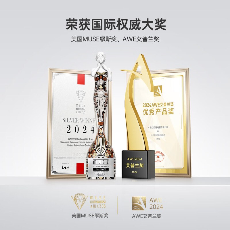 CONFU high-speed hair care hair dryer hollow leafless household high-power wind plasma hair dryer birthday and New Year gift for girlfriend F9 powder national subsidy