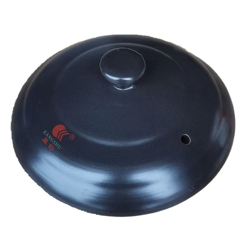 Casserole lid with lid Casserole lid single lid stew pot casserole lid medicine jar Chinese medicine pot separate ceramic casserole lid sold separately Black no-slot lid diameter 22CM 22cm
