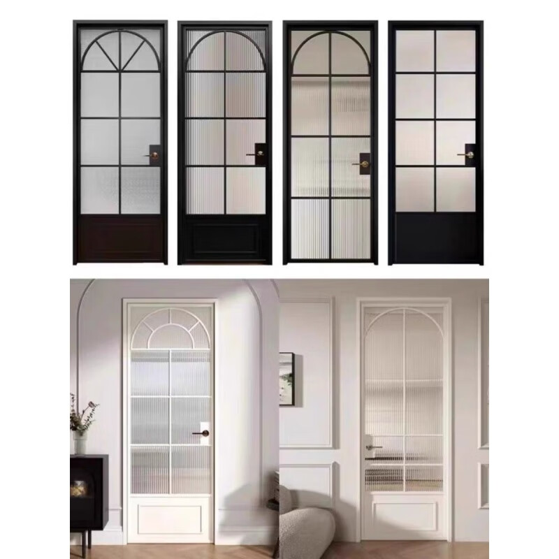 Qinkai French retro old iron door bathroom door glass door minimalist flat door toilet door box door shop door customization style 1 size customization contact customer service