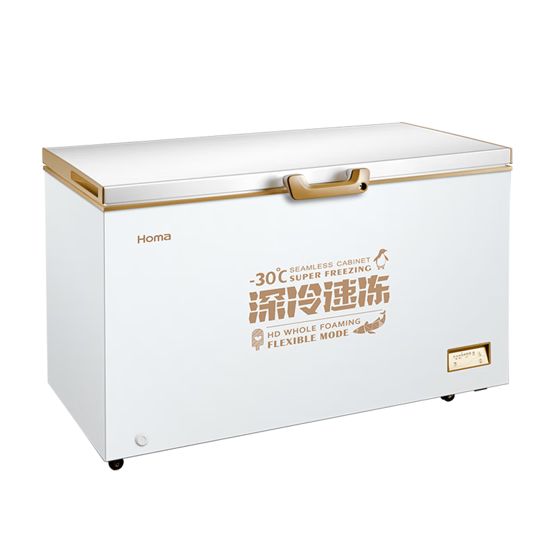 Homa 316L ultra-low temperature -30 degrees deep cooling quick freezing horizontal top opening freezer commercial household ultra-energy-saving power-saving refrigerator deep cold brown 316L ultra-low temperature-30 deep cooling quick freezing 1120MM*755MM*850MM
