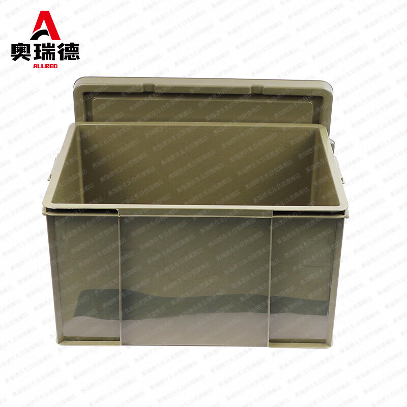Orred Storage Box Transportation Turnover Box Solid Color Thickened Organizing Box Storage Box Xinjun Green 44*33*25cm