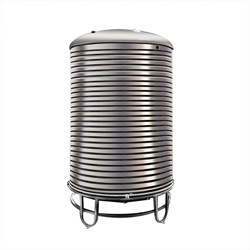 Short cloud stainless steel water tank 304 water tower water storage bucket household vertical and horizontal thickened roof kitchen water storage tank square wine barrel 2 tons vertical water tank (with shelf)