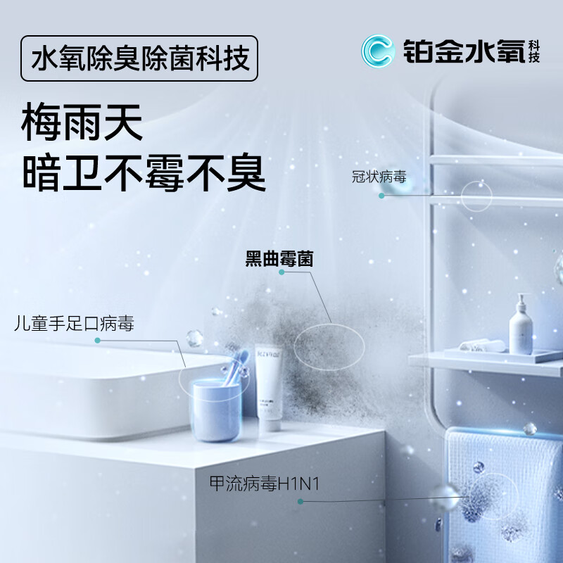 AUPU Intelligent Bath Heater Thermal Ring Grid Series AI Constant Temperature Platinum Deodorization, Bacteria and Virus Suppression Q360A3-Pro