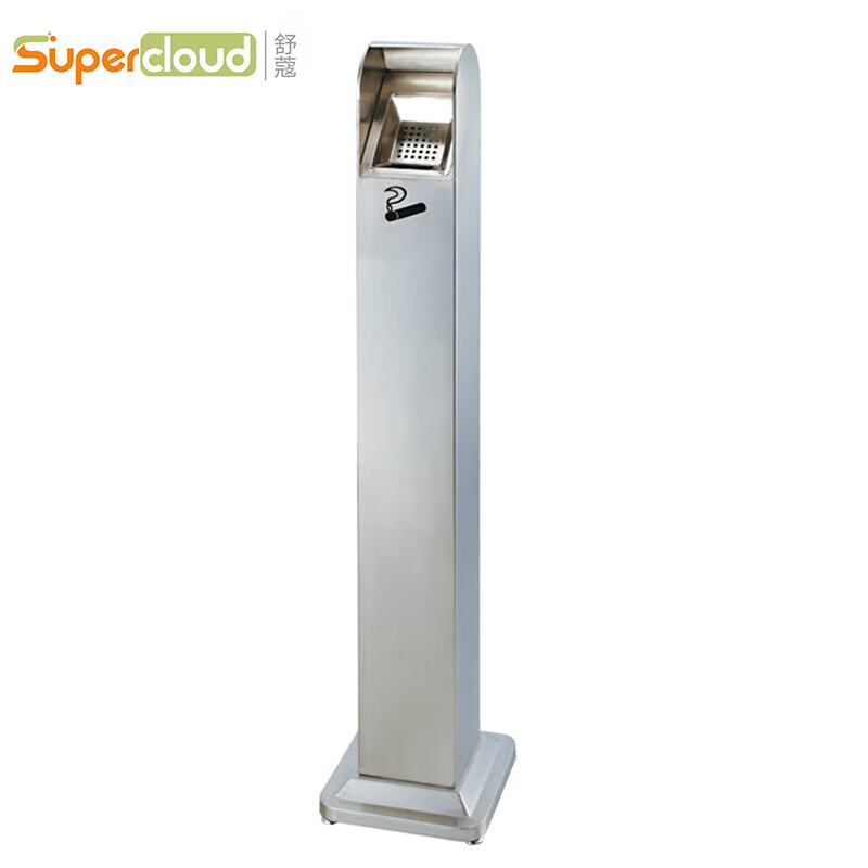 Supercloud shopping mall vertical ash column stainless steel cigarette butt column smoke extinguishing bucket outdoor smoking area ashtray outdoor floor-standing smoke extinguishing trash can custom GPX-111A