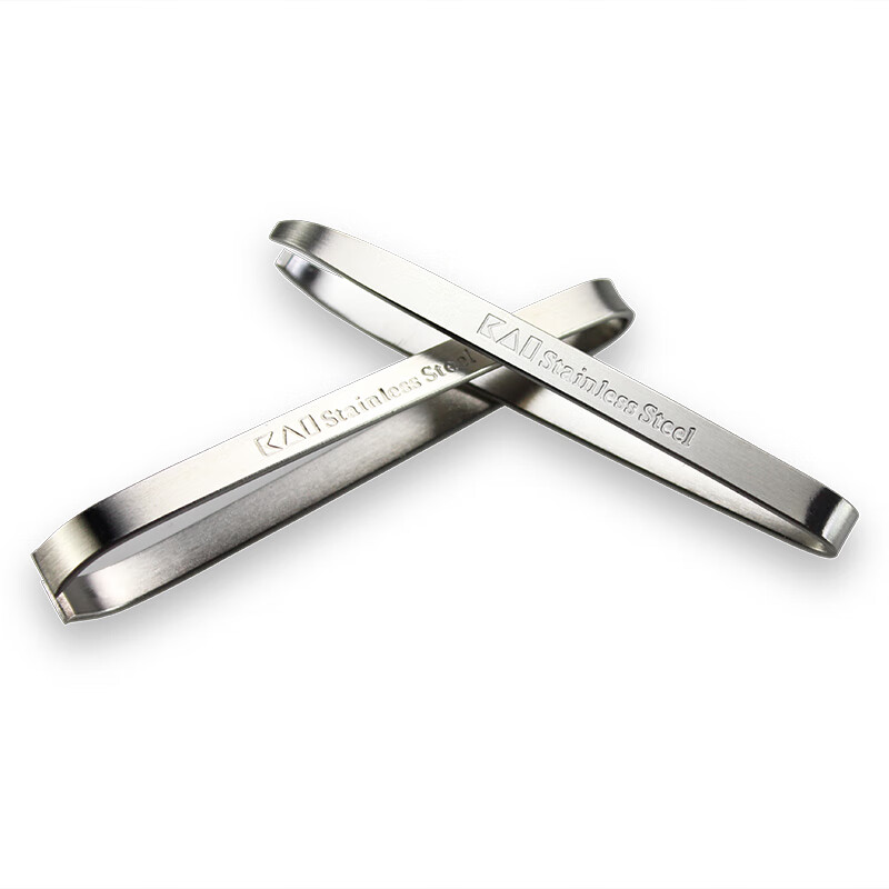 KAI stainless steel flat-mouth eyebrow pliers and eyebrow plucking set (eyebrow shaping, eyebrow shaping) wide-mouth and narrow-mouth tweezers for hair plucking