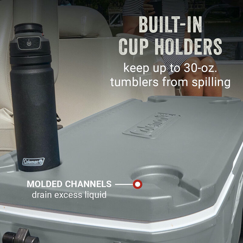 Coleman Coleman Large Capacity Insulated Refrigerator Outdoor Camping Picnic Car Portable Roller Refrigerator Storage 95L