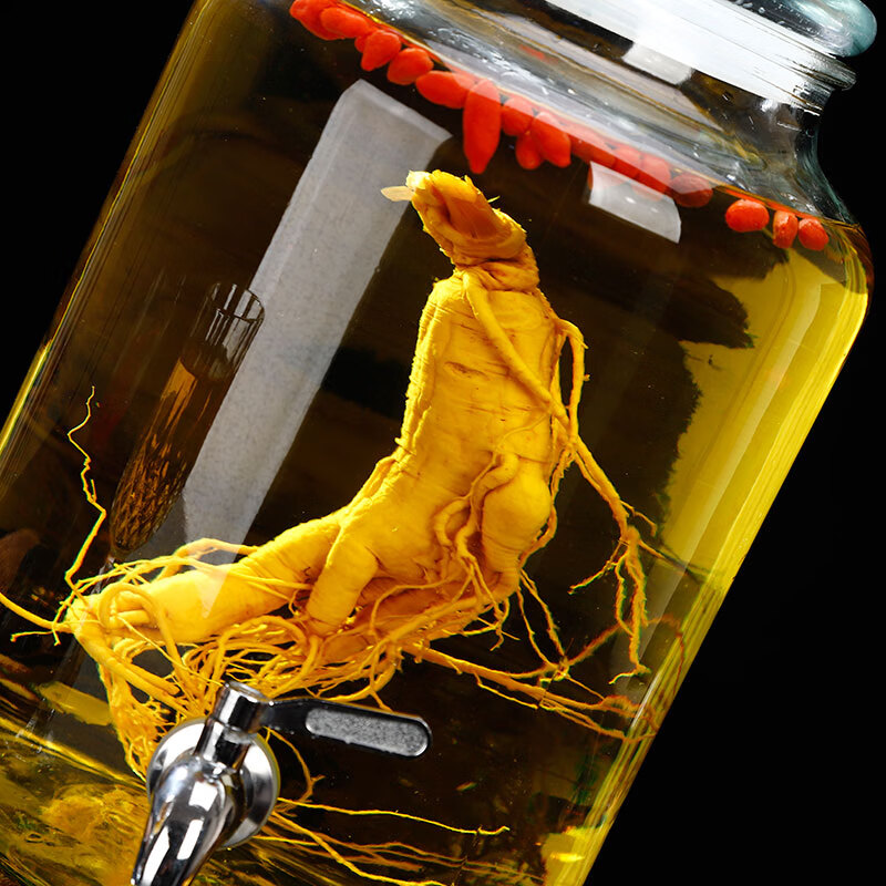 Detif glass wine bottle 5 catties 10 catties lead-free household wine bottle with faucet sealed wine jar brewing wine jar flask round bottle 5 catties no faucet