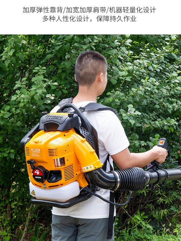 Technology Backpack snow blower for greenhouse, high-power wind fire extinguisher, engineering road management fan, gasoline, four-stroke roof with 80% greater wind power - 11 horsepower