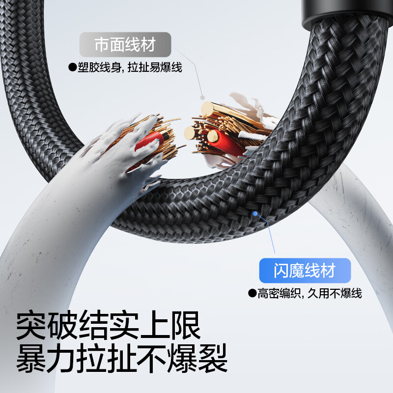 Flash Magic Type-C data cable 6A/5A charging cable 100W/66W suitable for Huawei Mate70/60/50/40 full series Honor Xiaomi Android phone 2m