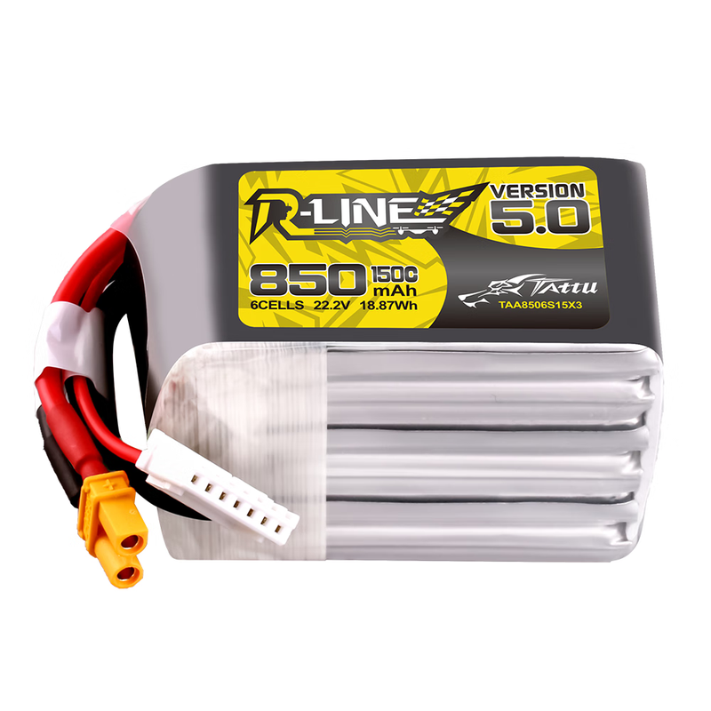 Grignard BRIC R-line 5.0 850mAh 150C 6S 22.2V XT30 plug FPV battery for time travel machine