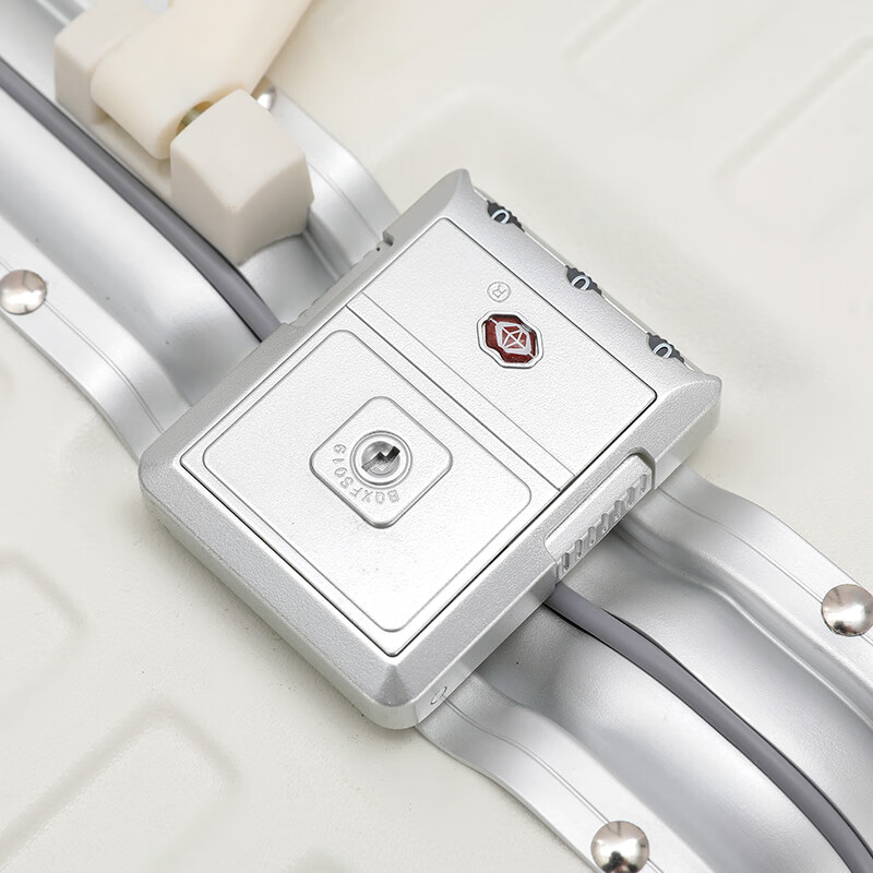 Zuo Ting multifunctional aluminum frame suitcase trolley case small portable boarding case high-value anti-collision and pressure-resistant suitcase smoke white 18 inches