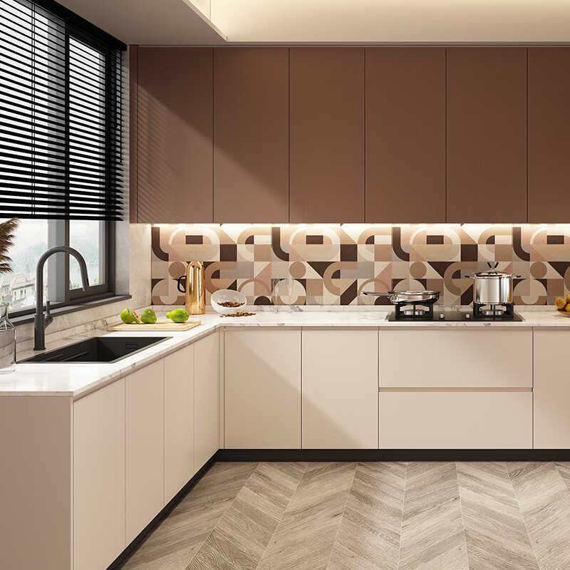 Piano kitchen cabinets and stove integrated cabinet kitchen custom quartz stone countertop decoration combination surface decoration combination