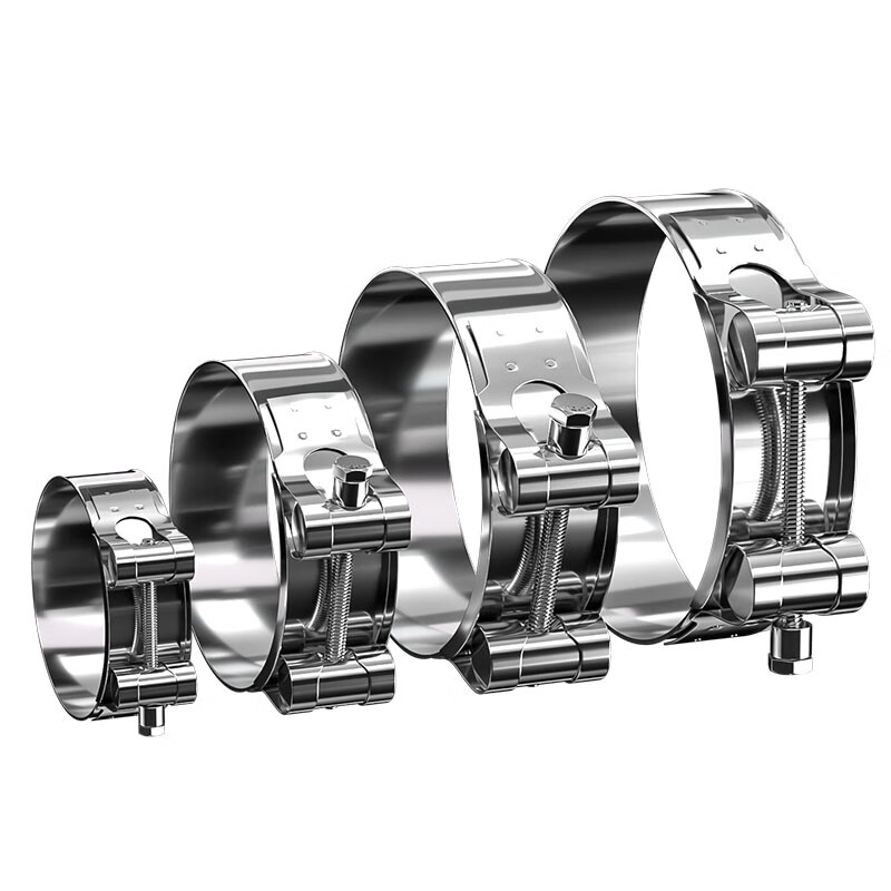 Fengji 304/201 stainless steel powerful hose hoop European single-head hoop thickened pipe hoop widened pipe clamp clamp 26-28MM 304 all steel