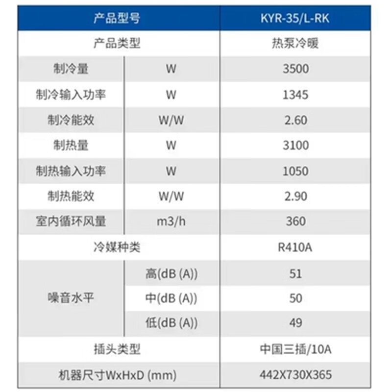 Kelon mobile air conditioner 1.5 HP dual-purpose heating and cooling, no drainage, no installation, no outdoor unit all-in-one unit for rental house kitchen KYR-35/L-RK 1.5 HP