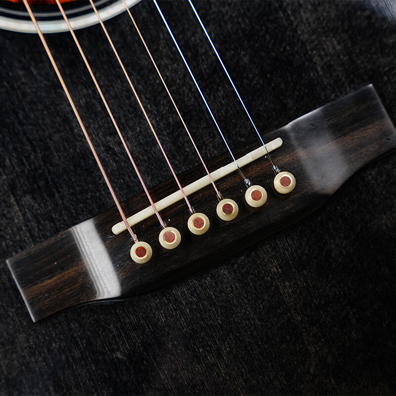 Fanxi singer's same style Uncle Wu's guitar Mic mini complete single beginner advanced performance folk acoustic guitar 38 inches gloss-black