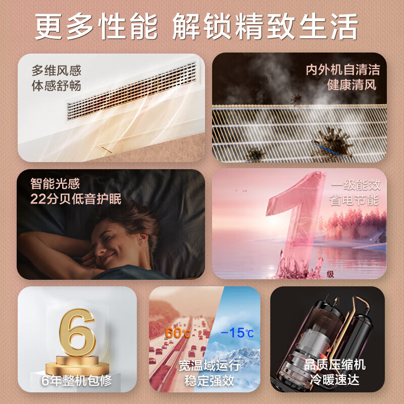 AUX air-conditioning appliances subsidy, central air-conditioning duct unit installed for 0 yuan, large 1.5/2/3 hp new first-level/secondary frequency conversion heating and cooling one-to-one embedded power-saving air conditioner, large 3-horsepower first-level energy efficiency, full DC frequency conversion (29~43)