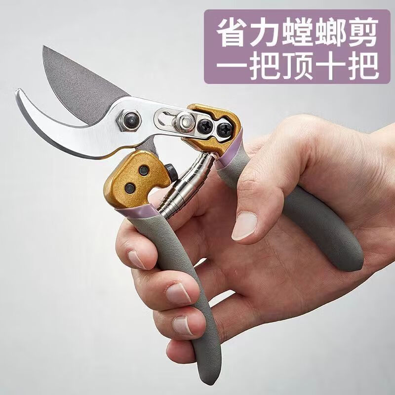 Xulin German brand gardening scissors pruning shears large scissors for cutting branches special pruning branches rough pruning flowers and greening gray