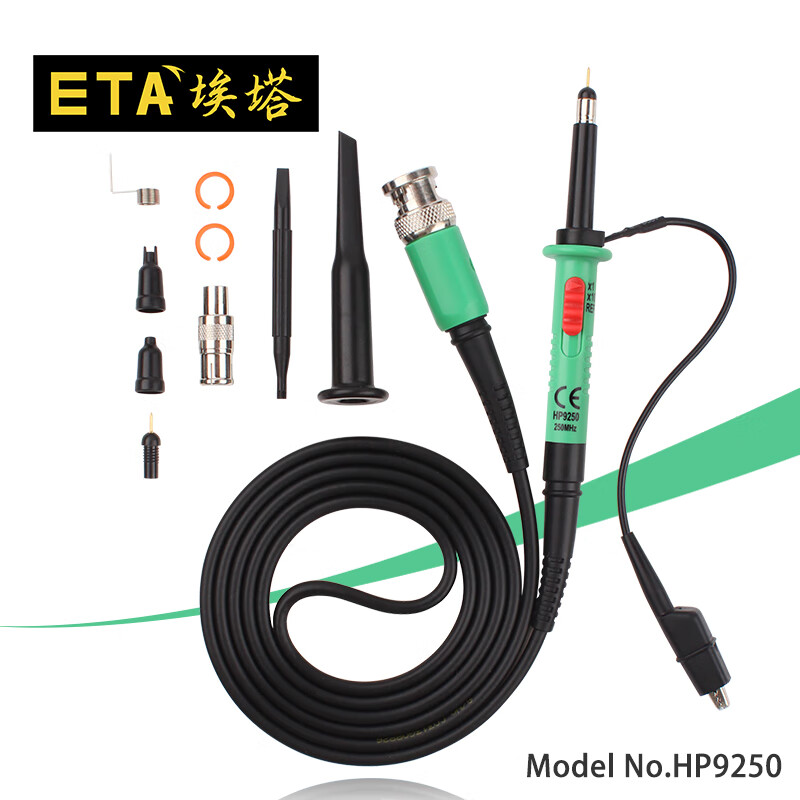ETA universal oscilloscope probe voltmeter lead signal line 10X times oscilloscope probe meter lead probe line HP9100 (100MHz1/10x)