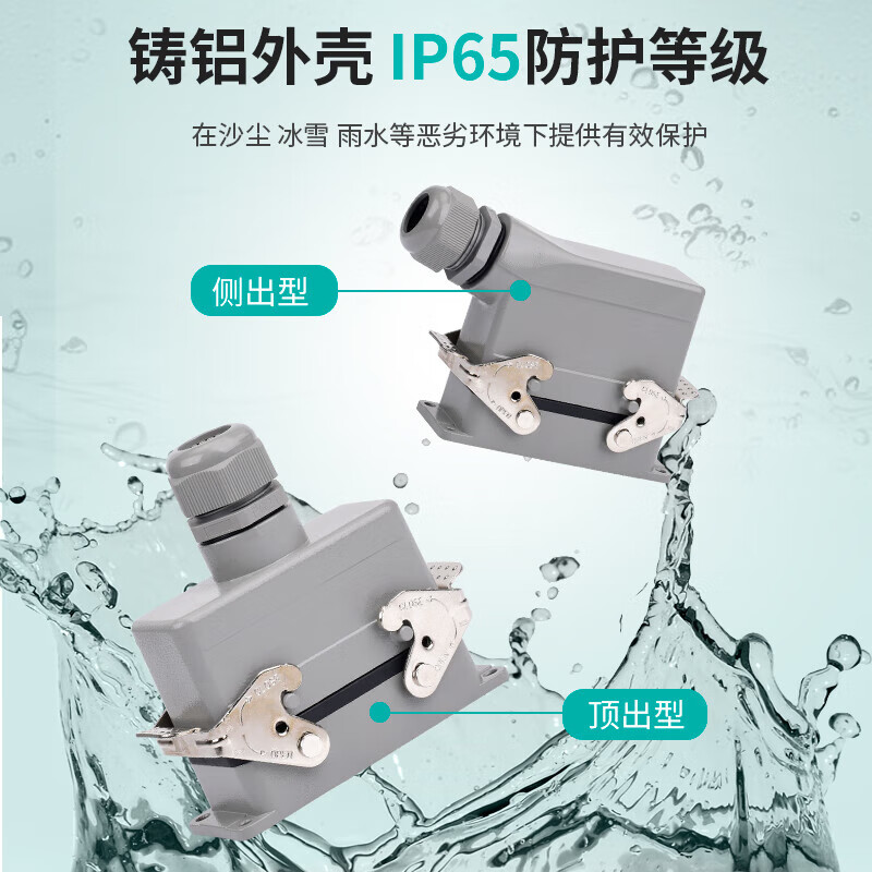 Heavy duty connector HK-004/0 004/2. 4/8 12.14 core high current waterproof aviation industry plug HK-004/0-4 core double buckle ejection 80A