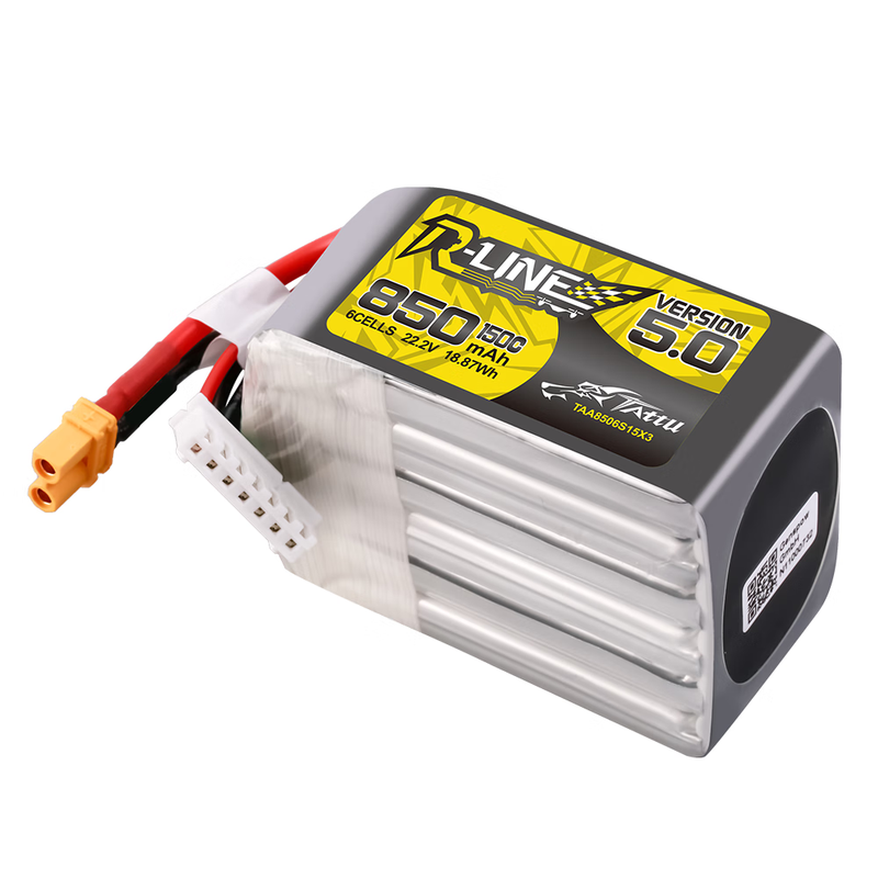 Grignard BRIC R-line 5.0 850mAh 150C 6S 22.2V XT30 plug FPV battery for time travel machine