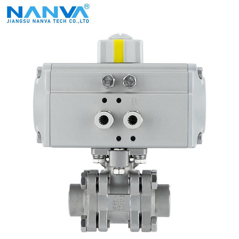 NANVA pneumatic stainless steel medium pressure internal thread ball valve 2000WOG PN63 Q611F-63P DN15-304