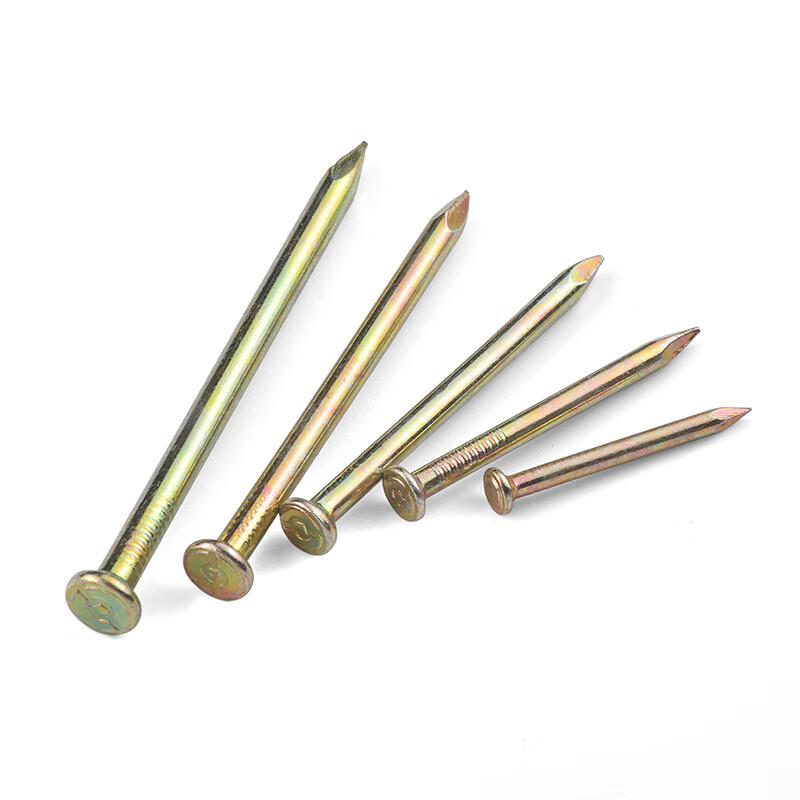 Jinggong Cement Nails Steel Nails Cement Wall Nails Brick Wall Nails Concrete Nails Special Steel Nails High Strength Iron Nails 70mm Colored Zinc (A box of 400g, about 48 pieces)