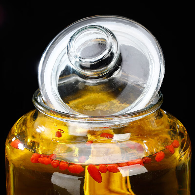 Detif glass wine bottle 5 catties 10 catties lead-free household wine bottle with faucet sealed wine jar brewing wine jar flask round bottle 5 catties no faucet