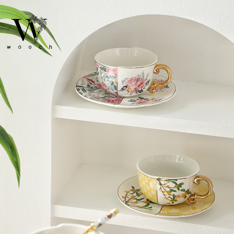 WOOCH high-end light luxury coffee cup and saucer wedding gift wedding box set couple coffee cup water cup housewarming souvenir