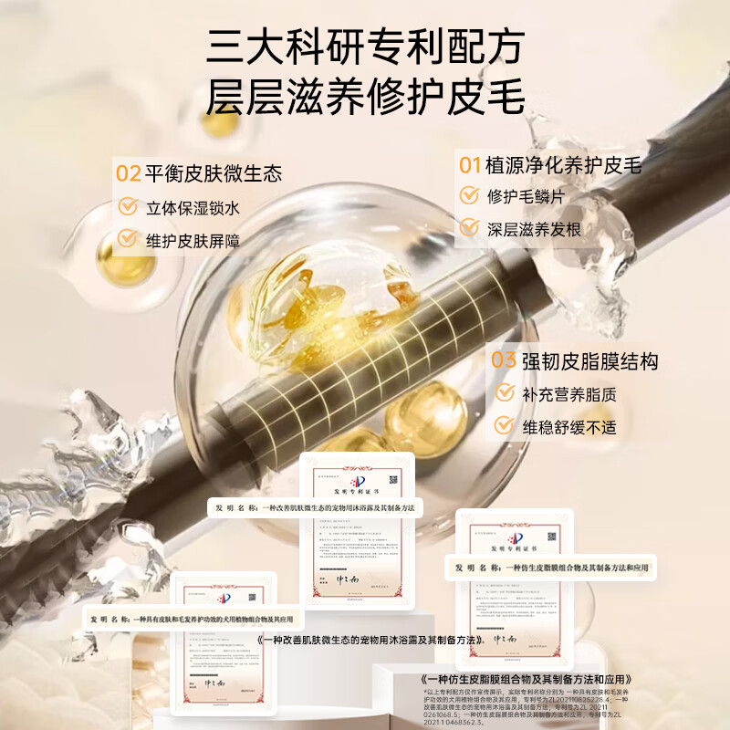 Super pampering dog shower gel. Pet-specific shower gel. Universal for adults and puppies. Special for short-haired dogs.