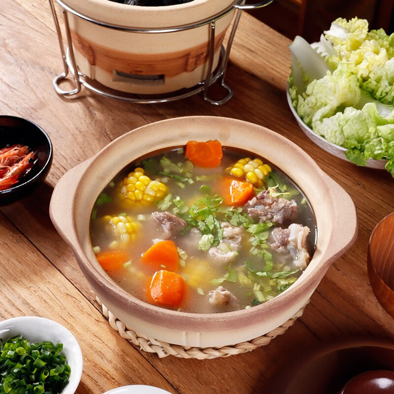 Hedara Hong Kong-style edge stove charcoal stove old-fashioned household soup charcoal fire casserole commercial clay stove around the stove to cook tea and barbecue #3 medium charcoal stove + stove + #22 burning pot + plate 0cm