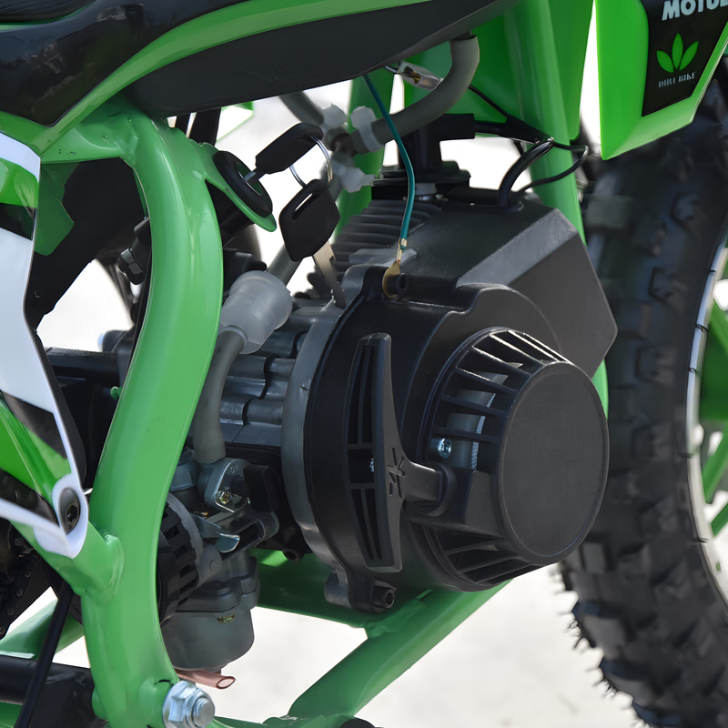 Langchuang's 24-year new small motorcycle children's 49cc mini motorcycle off-road vehicle mixed oil gasoline fuel adult 2-stroke mixed oil hand start blue