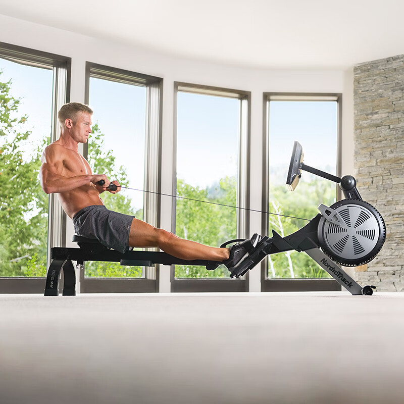 Aikang wind resistance rowing machine home rowing equipment multi-functional foldable smart color screen rw900 light commercial fitness equipment