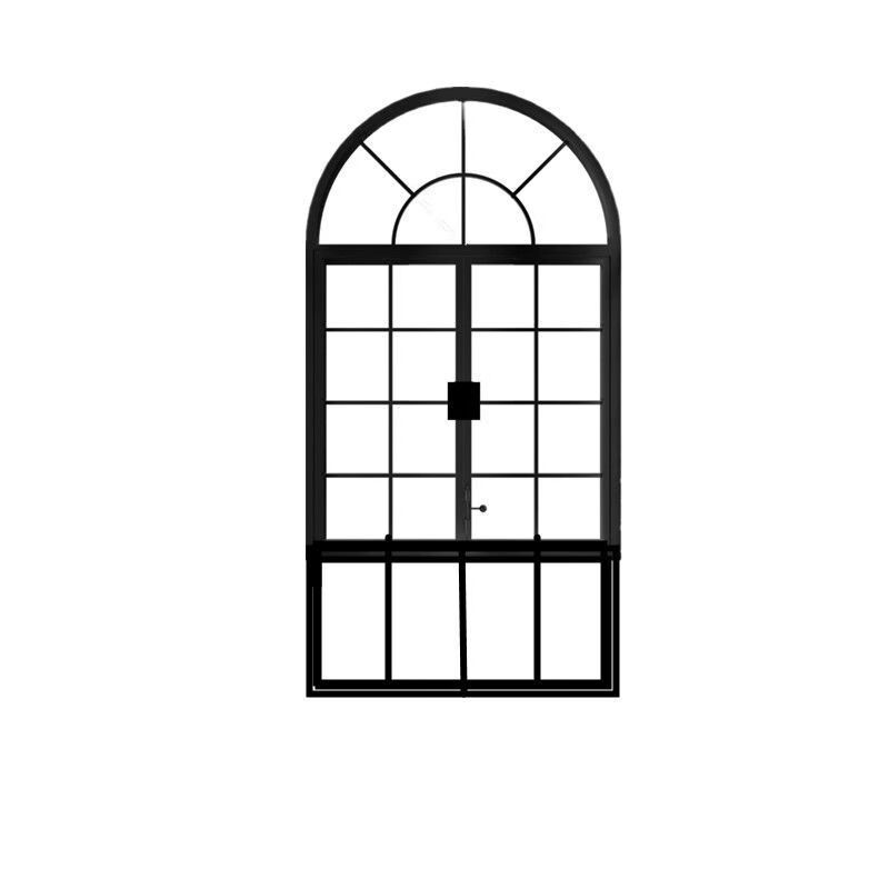 Vinoa French iron retro casement window restaurant cafe arched floor-to-ceiling window indoor study attic window customization width 100 height 170 with glass