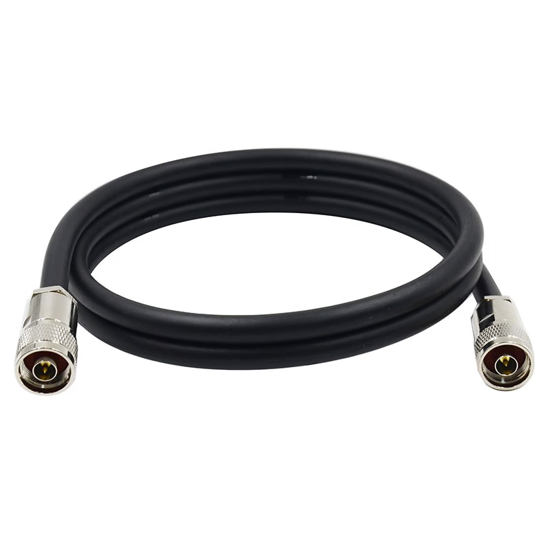 50-7 Feeder 7D-FB Low Loss Outdoor Coaxial Cable Base Station AP Gateway Connection WiFi Antenna Extension Cable 1.3 N Male-SMA Internal Needle 1m