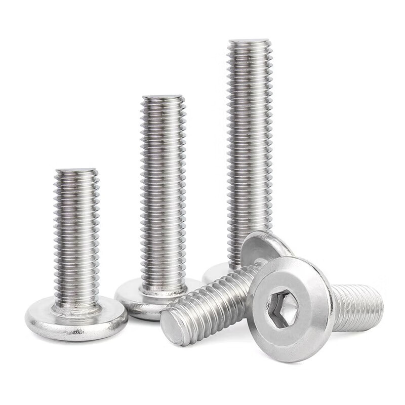 Jinchao 304 stainless steel furniture large flat head hexagonal head bevel screw round head bevel screw bevel bolt M2-M12 M8*30 (5 pieces)