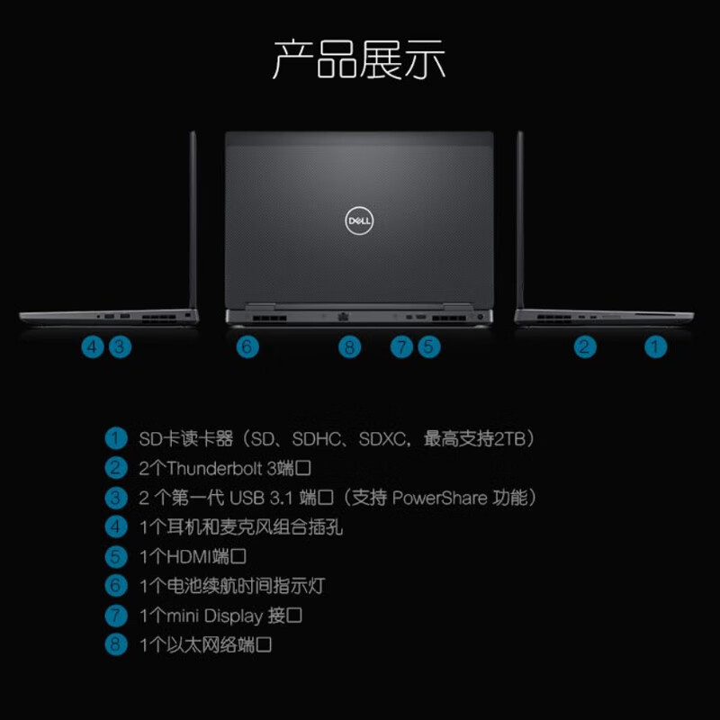 Dell (DELL) Precision 7530 3551 7730 7740 7750 7760 Optional 16G independent display 17-inch professional mobile graphics workstation mechanical 3D modeling design second-hand notebook 11) 7530 i9 eighth generation 6-core 32G1T solid-independent display 6G