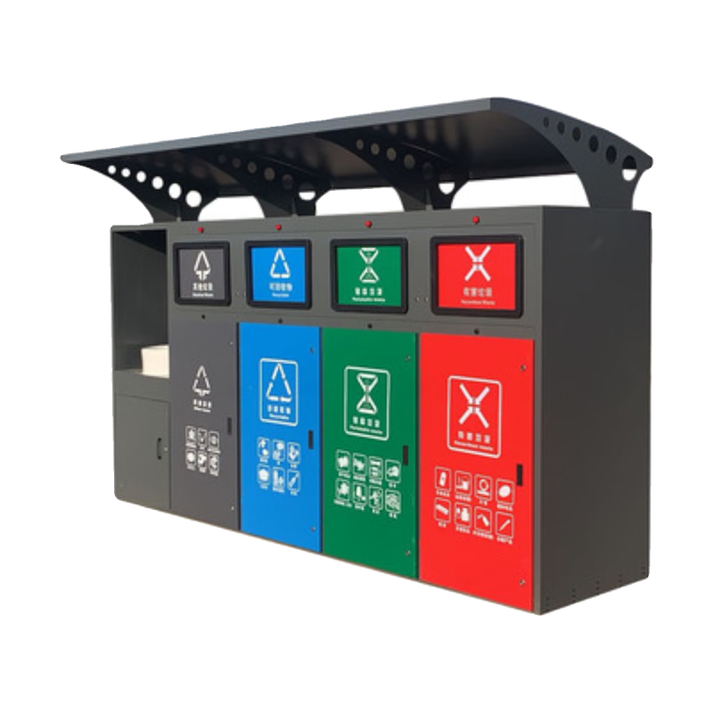 Wen Yijia's customized stainless steel garbage sorting kiosk collection kiosk outdoor large-scale recycling station intelligent induction garbage bin room style 1 deposit