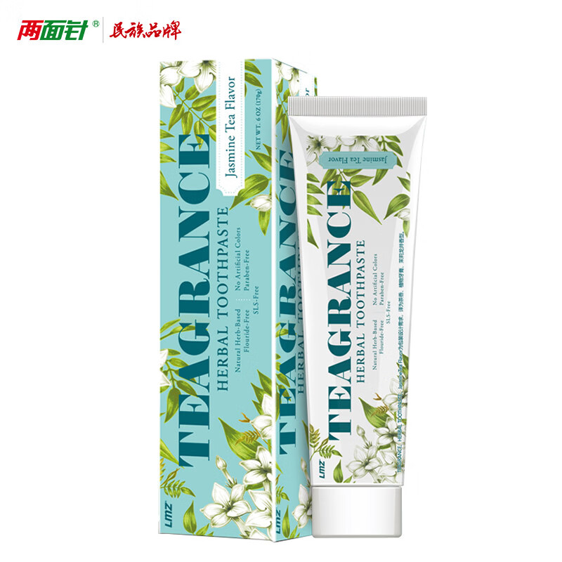 Liangmianzhen (LMZ) Jasmine Tea Clearing Toothpaste, protects gums, strengthens teeth, freshens breath, 1 tube, 120g, well-established domestic product