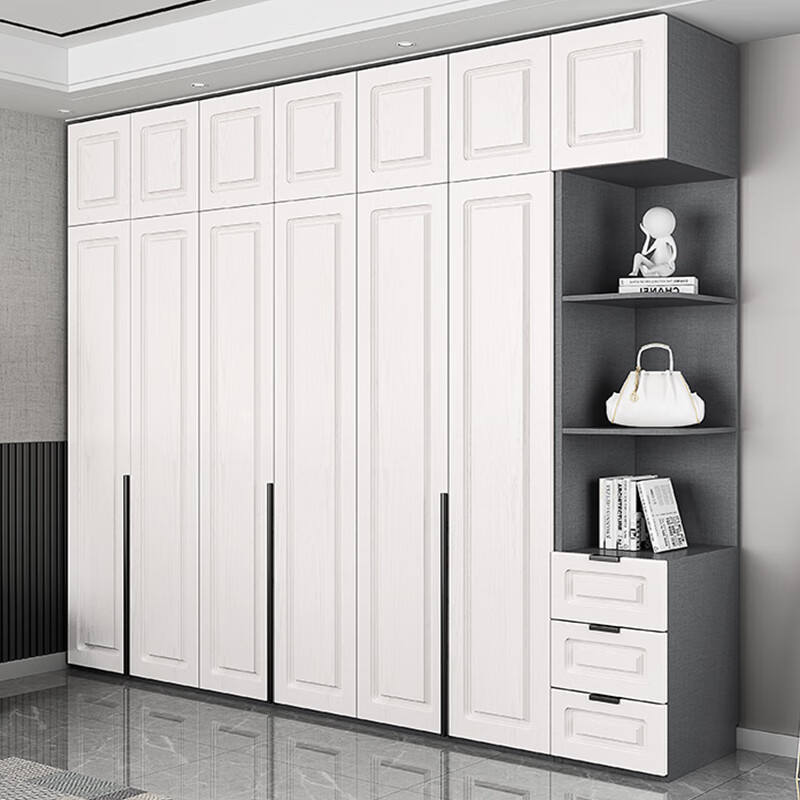 Aoyanlai all-aluminum wardrobe aluminum alloy wardrobe wardrobe all-aluminum furniture whole house custom locker aluminum cabinet home bedroom 6 doors