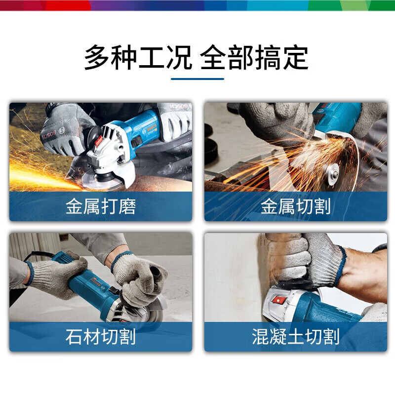 Bosch Bosch angle grinder GWS900-125 grinder polisher one-hand cutting machine 220V plug-in shaft diameter 14 GWS 900-125 S M14