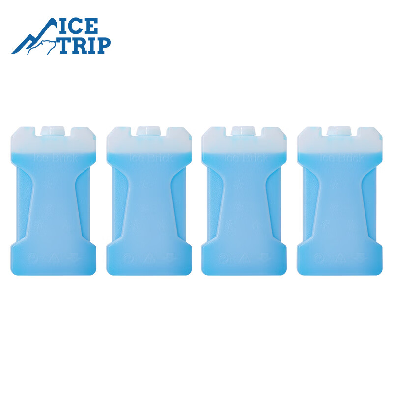 Ice trip ice crystal box, ice plate, ice box, blue ice ice brick stall, reusable breast milk medicine refrigeration 380ML*4