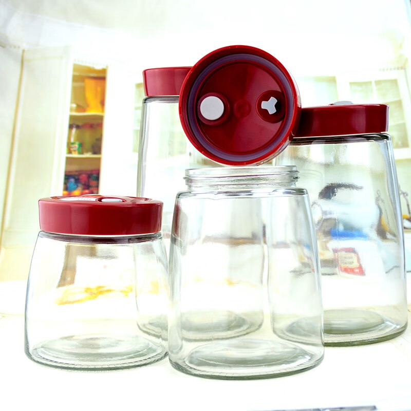 Korean glass sealed jar jam enzyme bottle honey lemon bottle wine pickle jar milk powder tea storage jar 2200ml