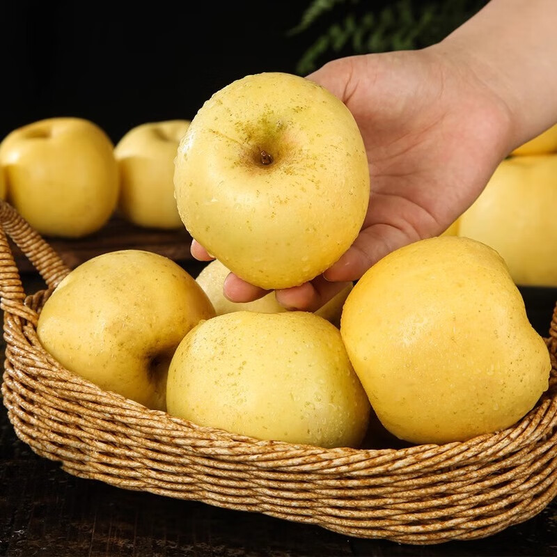 Beijing Fresh Shandong Cream Fuji Apple, net weight 5 pounds, single fruit 75-80mm, fresh fruit, direct shipping from the source, free shipping