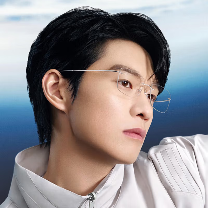 Silhouette glasses frame rimless high-tech titanium frame Wei Daxun same style for men and women optically wearable myopia glasses frame 5599GH
