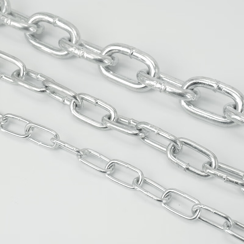 Bingyu anti-theft chain, shear-proof galvanized thickened and extended car chain, bicycle lock, iron chain, door lock, electroplated lock M8 length 1 meter + 40mm electroplated lock BH-650
