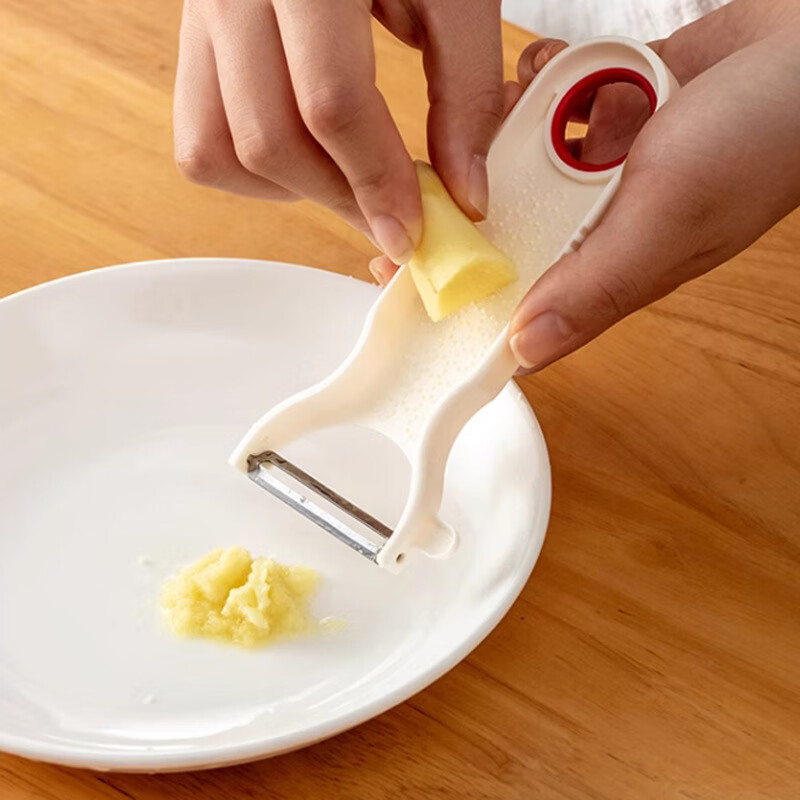 ECHO FRIENDS Japan imported stainless steel peeling knife kitchen potato peeling household multi-functional fruit plane peeling apple artifact white