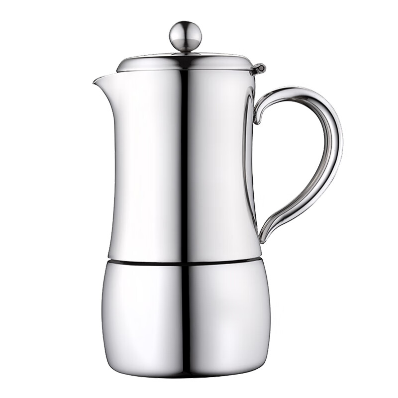 Minos moka pot stainless steel household coffee pot convenient espresso outdoor coffee pot 4 servings (about 200ml)